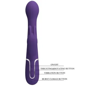 Dejon Rabbit Vibrator 3 In 1 Multifunktions-Lila von Pretty Love Flirtation