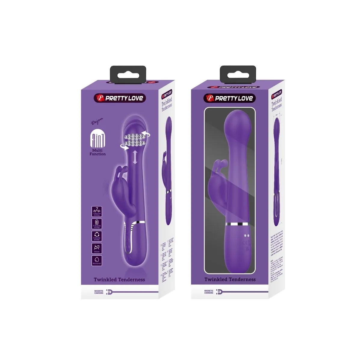 Dejon Rabbit Vibrator 3 In 1 Multifunktions-Lila von Pretty Love Flirtation | Fesselliebe.de