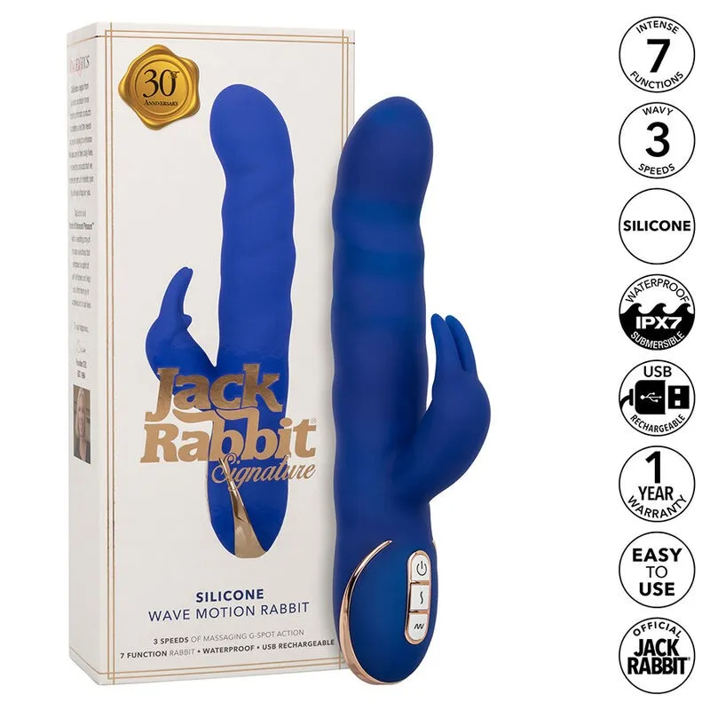 Jack Rabbit Vibrator Wellenbewegung Blau von Calexotics | Fesselliebe.de