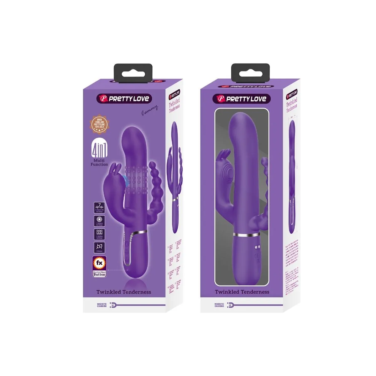 Cammy Triple Vibrator Multifunktion 4 In 1 Lila von Pretty Love Flirtation | Fesselliebe.de