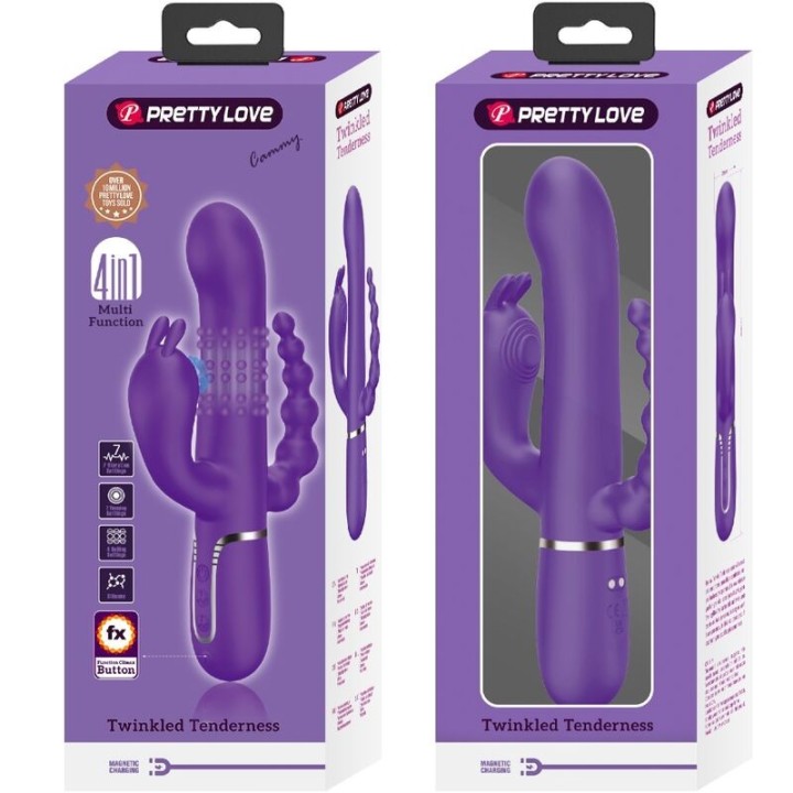 Cammy Triple Vibrator Multifunktion 4 In 1 Lila von Pretty Love Flirtation | Fesselliebe.de