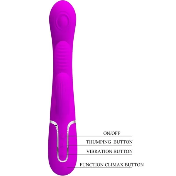 Shania Triple Rabbit Vibrator Multifunktions-Rosa von Pretty Love Flirtation | Fesselliebe.de
