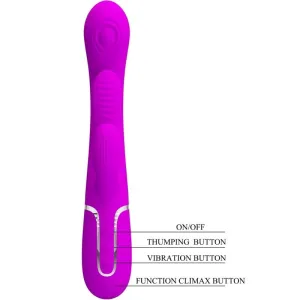 Shania Triple Rabbit Vibrator Multifunktions-Rosa von Pretty Love Flirtation