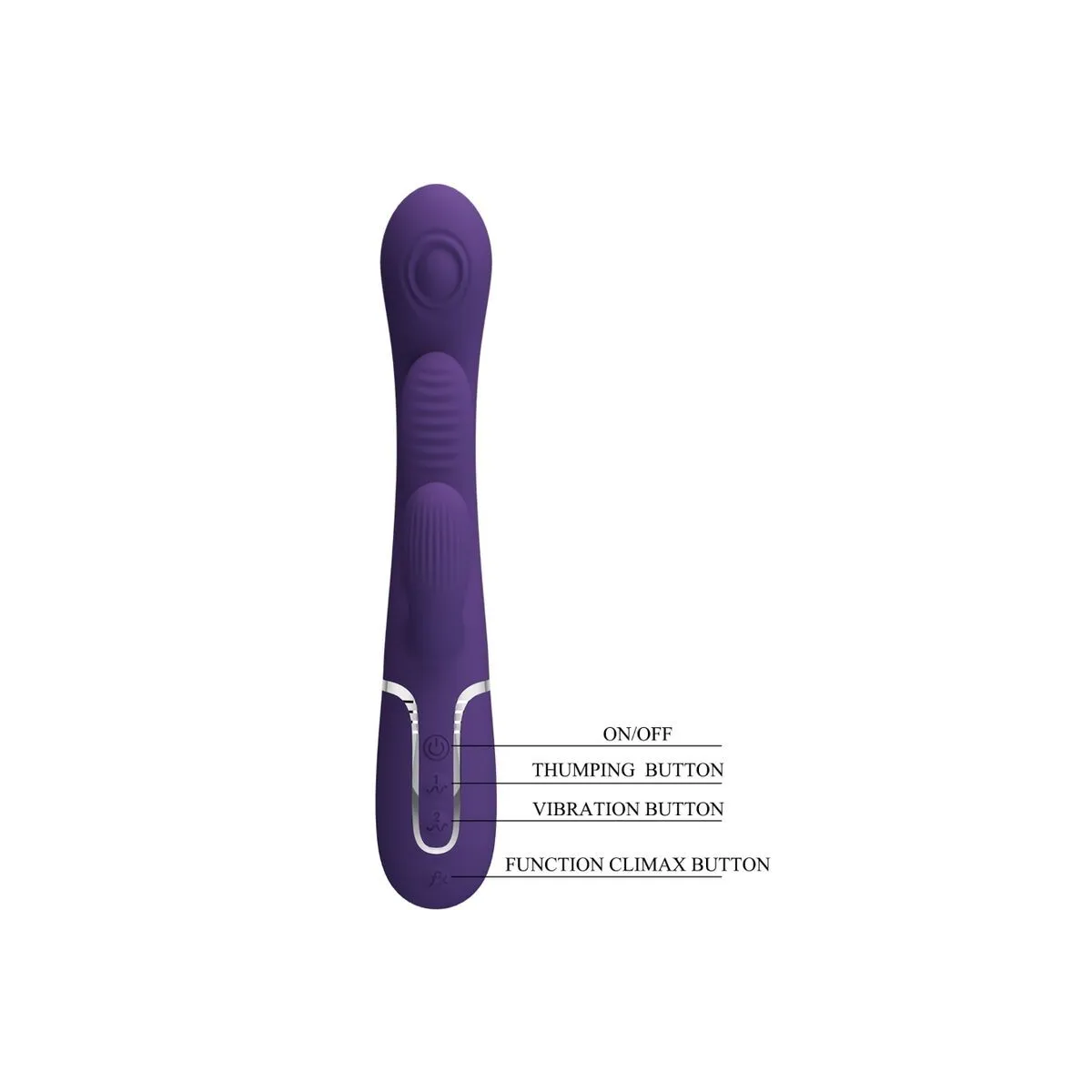 Shania Triple Rabbit Vibrator Multifunktions-Lila von Pretty Love | Fesselliebe.de