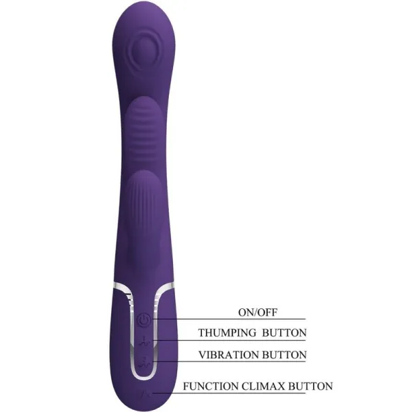 Shania Triple Rabbit Vibrator Multifunktions-Lila von Pretty Love | Fesselliebe.de