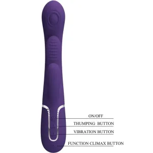 Shania Triple Rabbit Vibrator Multifunktions-Lila von Pretty Love
