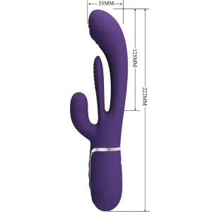 Shania Triple Rabbit Vibrator Multifunktions-Lila von Pretty Love