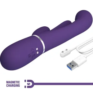 Shania Triple Rabbit Vibrator Multifunktions-Lila von Pretty Love