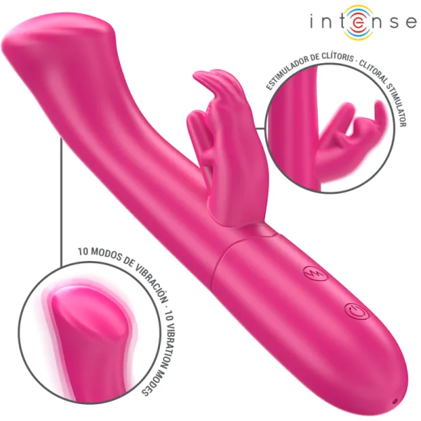 Julieta Rabbit Vibrator 18,6 cm 10 Vibrationen Rosa von Intense Fun | Fesselliebe.de
