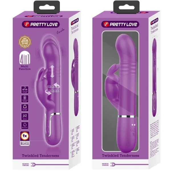Coale 4 In 1 Multifunktions-Rabbit-Vibrator Lila von Pretty Love | Fesselliebe.de