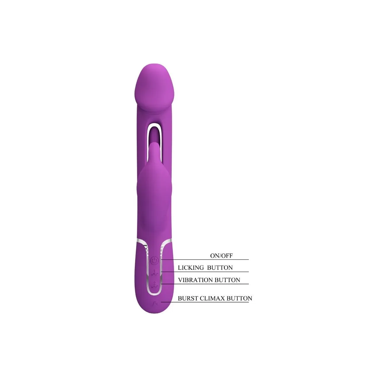 Kampas 3 In 1 Multifunktions-Rabbit-Vibrator Lila von Pretty Love | Fesselliebe.de