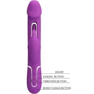 Kampas 3 In 1 Multifunktions-Rabbit-Vibrator Lila von Pretty Love