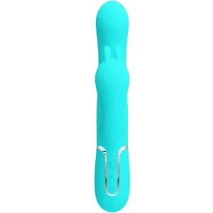 Cammy 4 In 1 Multifunktions-Dreifacher Rabbit-Vibrator Blau von Pretty Love