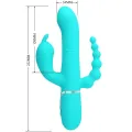Cammy 4 In 1 Multifunktions-Dreifacher Rabbit-Vibrator Blau von Pretty Love