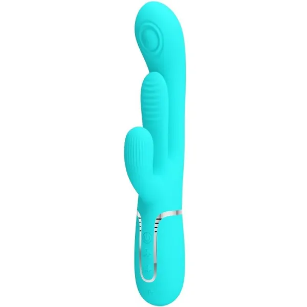 Shania Triple Rabbit Multifunktionsvibrator 3 In 1 Blau von Pretty Love | Fesselliebe.de
