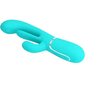 Shania Triple Rabbit Multifunktionsvibrator 3 In 1 Blau von Pretty Love