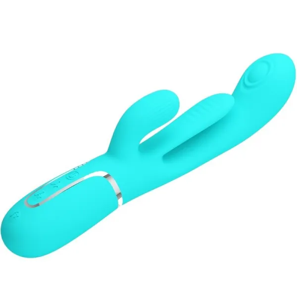 Shania Triple Rabbit Multifunktionsvibrator 3 In 1 Blau von Pretty Love | Fesselliebe.de