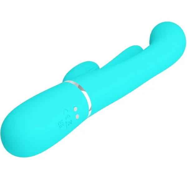 Shania Triple Rabbit Multifunktionsvibrator 3 In 1 Blau von Pretty Love | Fesselliebe.de