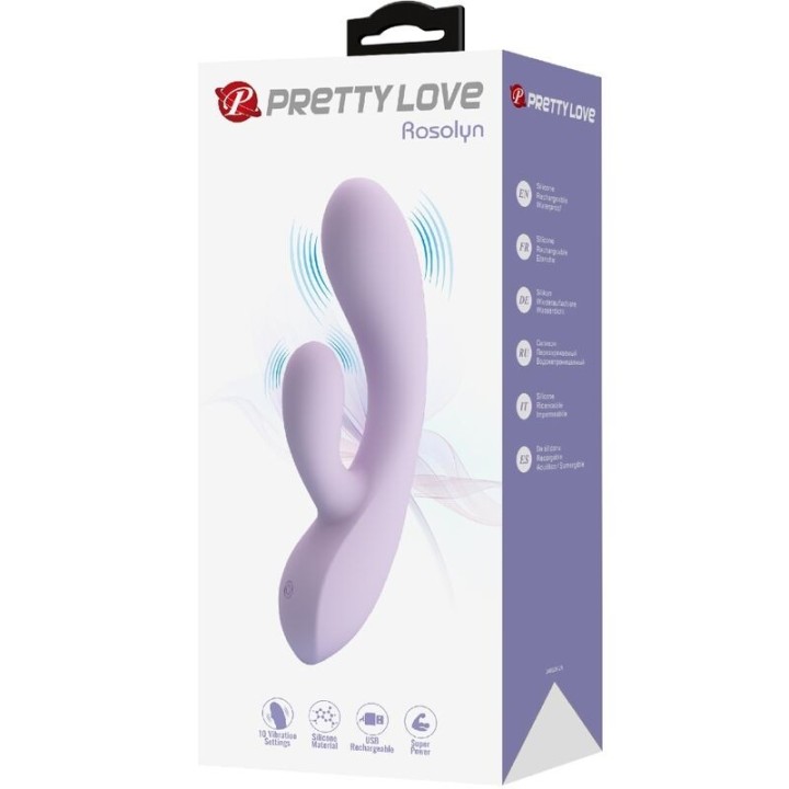 Rosolyn Rabbit Vibrator 10 Vibrationen Lila von Pretty Love | Fesselliebe.de