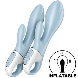 Air Pump Bunny 1 aufblasbarer Rabbitvibrator Blau von Satisfyer Vibrator