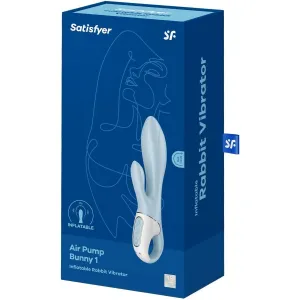 Air Pump Bunny 1 aufblasbarer Rabbitvibrator Blau von Satisfyer Vibrator
