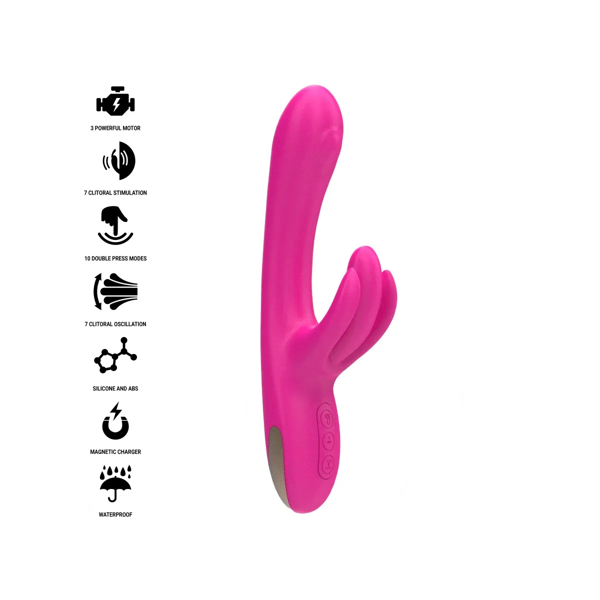 Britney Multifunktions-Rabbit-Vibrator 23 cm Rosa von Intense Fun | Fesselliebe.de