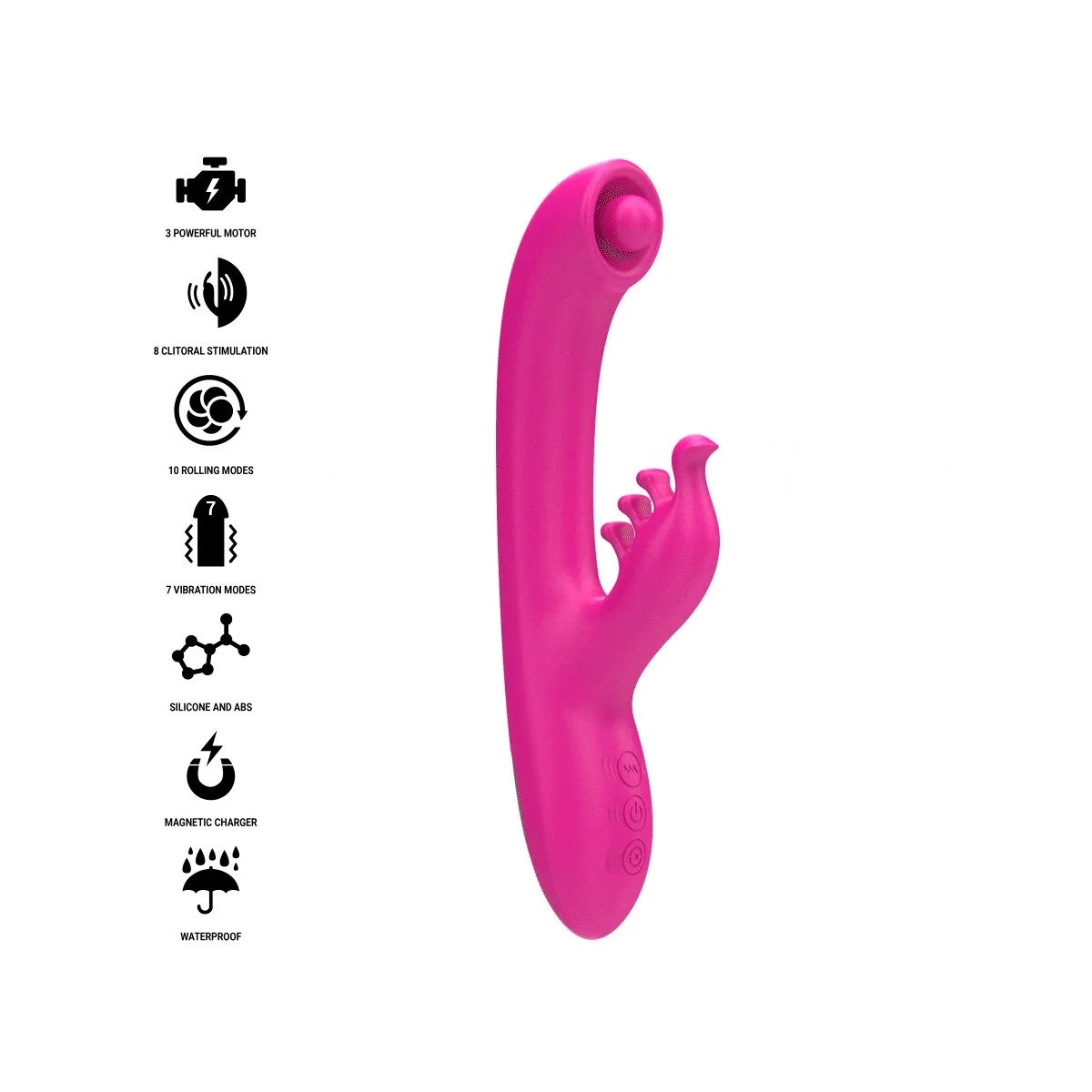 Christina Multifunktions-Rabbit-Vibrator 22,5 cm Rosa von Intense Fun | Fesselliebe.de