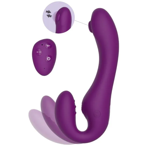 Xocoon – 2 In 1 Strapless Strap-On Vibrator mit Fernbedienung Lila von Xocoon | Fesselliebe.de