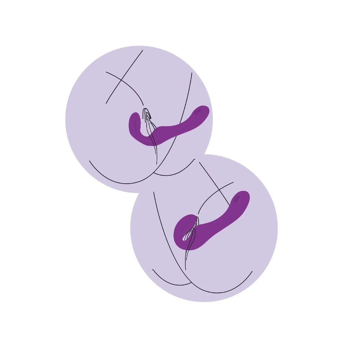 Xocoon – 2 In 1 Strapless Strap-On Vibrator mit Fernbedienung Lila von Xocoon | Fesselliebe.de