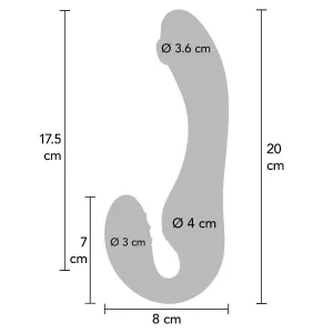 Xocoon – 2 In 1 Strapless Strap-On Vibrator mit Fernbedienung Lila von Xocoon