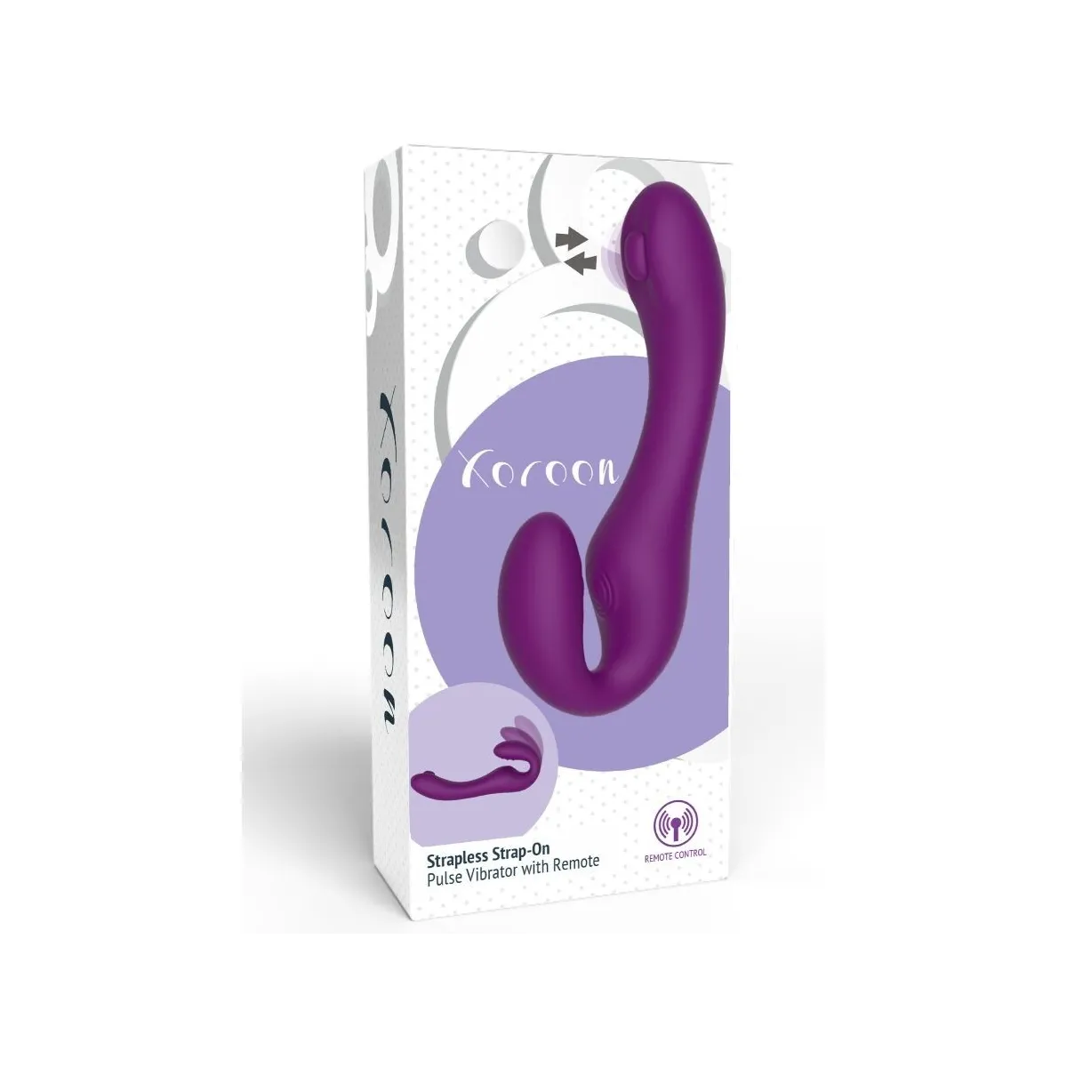 Xocoon – 2 In 1 Strapless Strap-On Vibrator mit Fernbedienung Lila von Xocoon | Fesselliebe.de