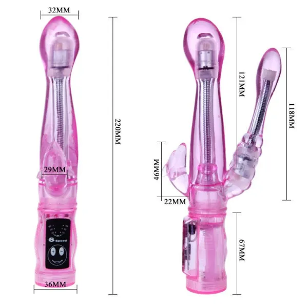 Flexibler Vibrator mit Analstimulator von Baile Vibrators | Fesselliebe.de