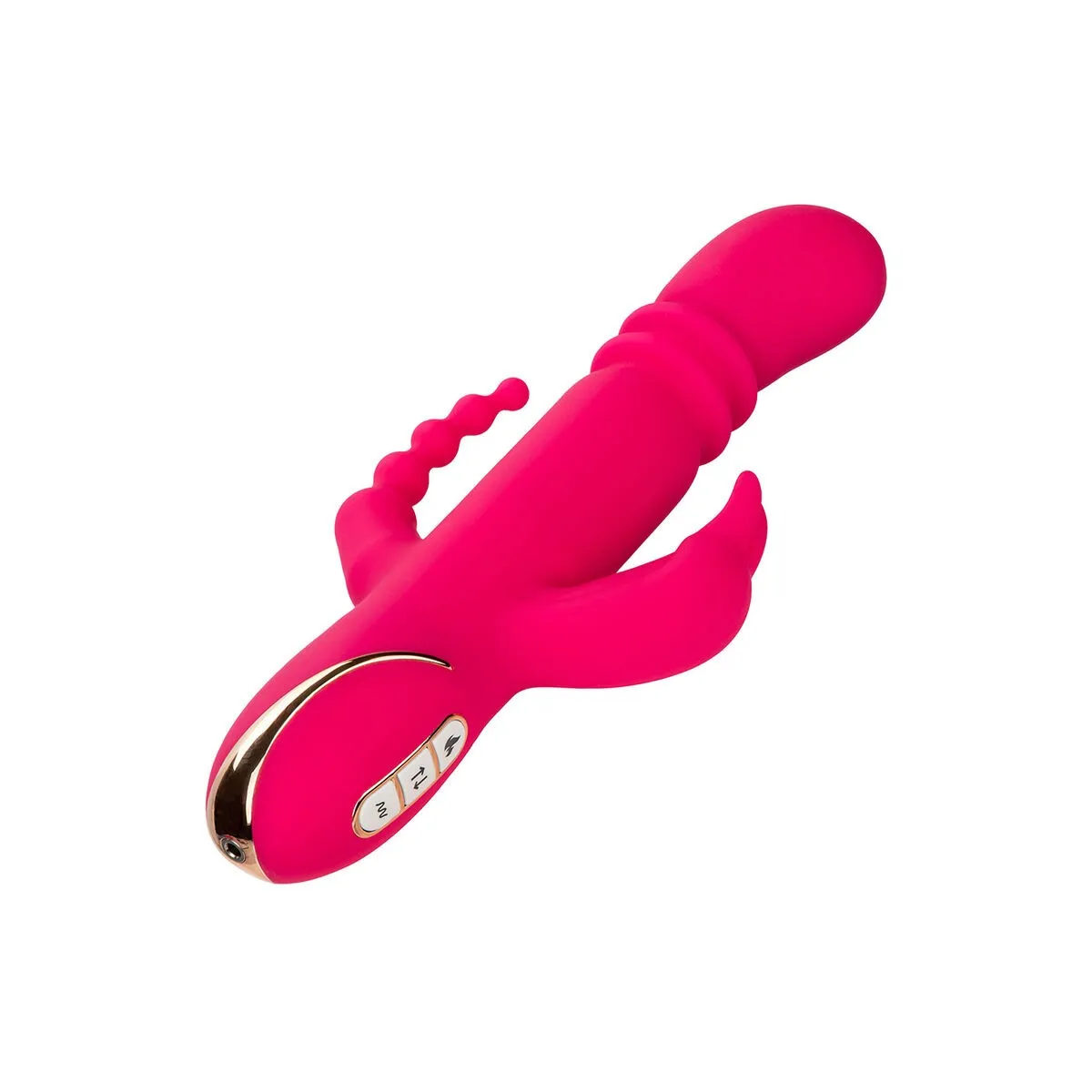 Jack Fantasy Dreifach Beheizter Vibrator Rabbit Rosa von Calexotics | Fesselliebe.de