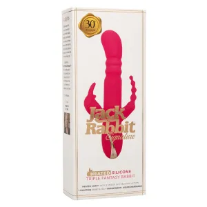 Jack Fantasy Dreifach Beheizter Vibrator Rabbit Rosa von Calexotics