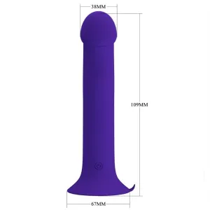 Murray Youth Vibrierender Dildo & wiederaufladbarer Violett von Pretty Love Led