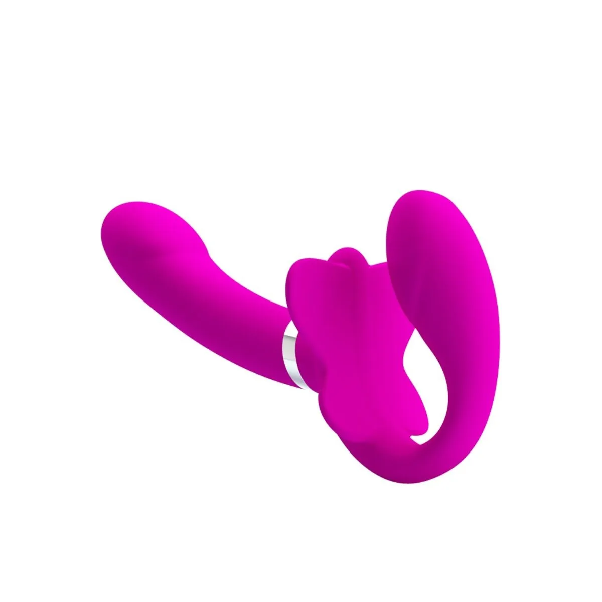 Valerie Doppel-Strap-On-Vibrator 12 Vibrationen Lila von Pretty Love | Fesselliebe.de
