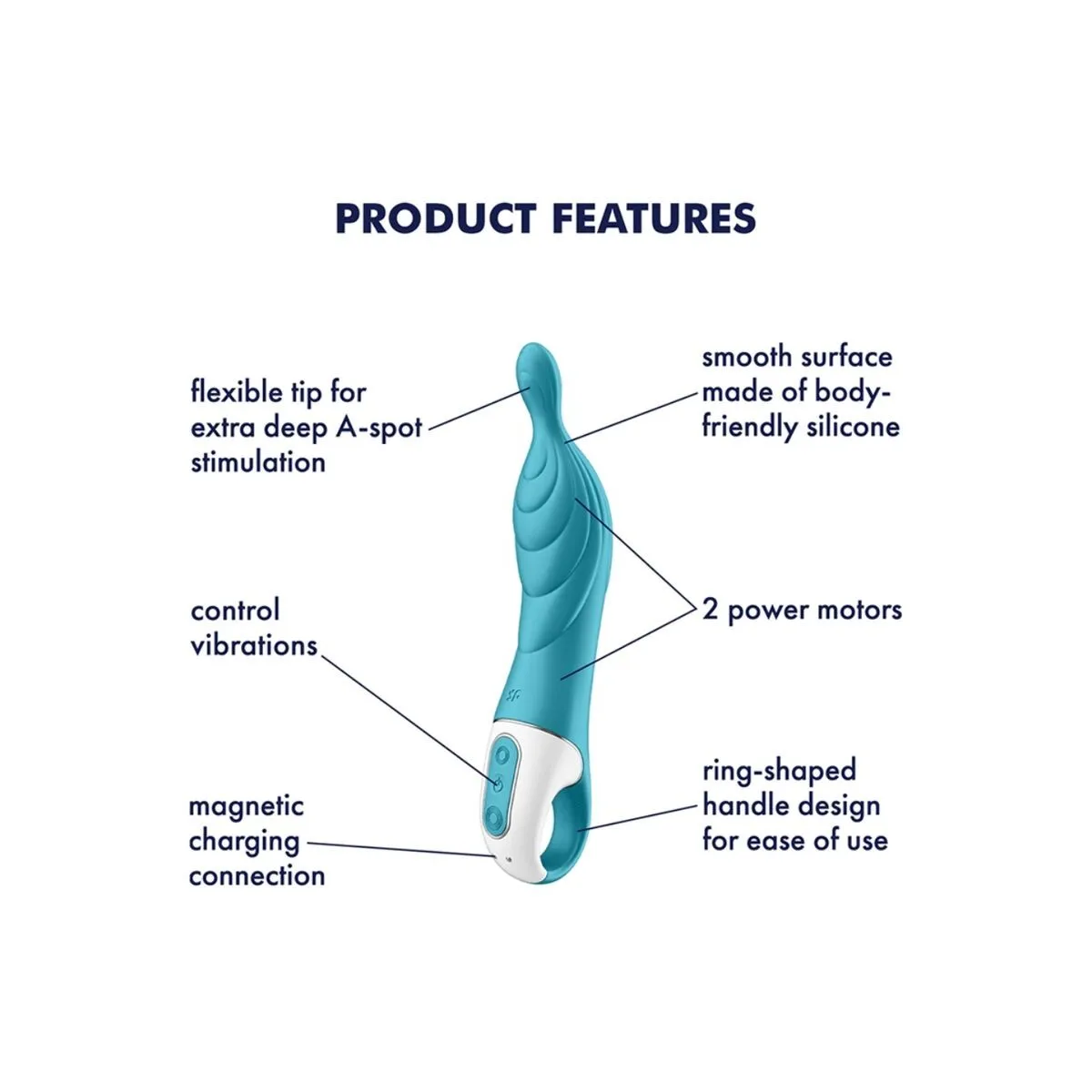 Amazing 2 Aspot Vibrator Türkis von Satisfyer Vibrator | Fesselliebe.de