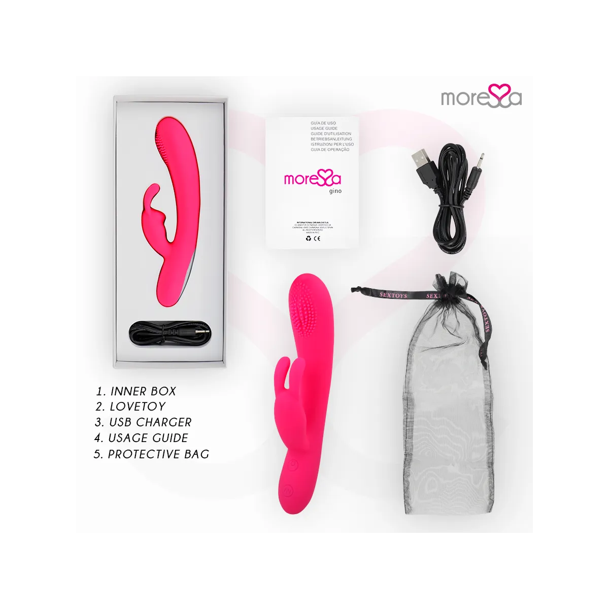 Gino Premium Silikon wiederaufladbar von Moressa | Fesselliebe.de