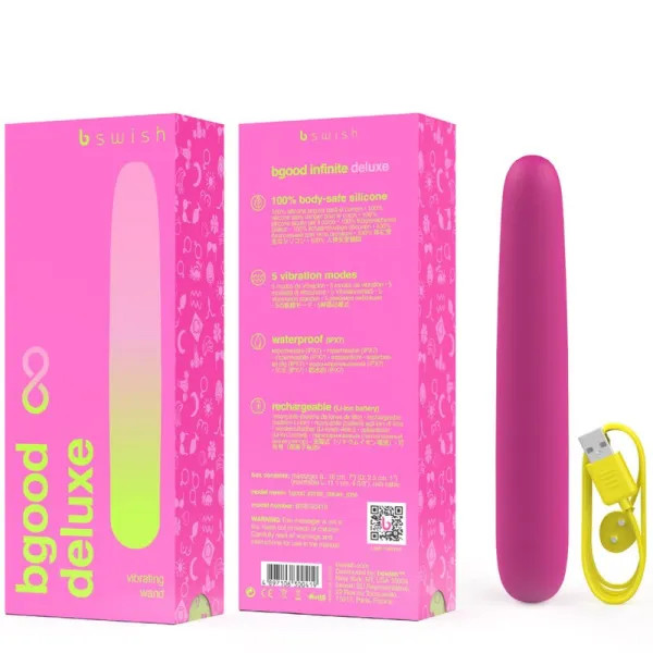 Bgood Infinite Deluxe wiederaufladbarer Vibrator Rosa Silikon von B Swish | Fesselliebe.de