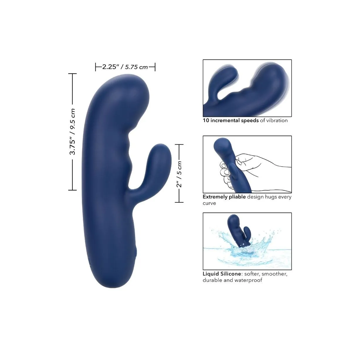 Cashmere-Seiden-Duo-Blau von Calexotics | Fesselliebe.de