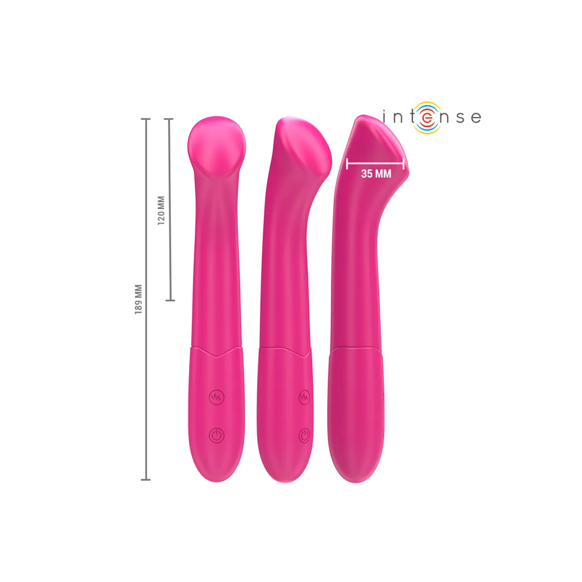 Paty Vibrator 19 cm Flexibel 10 Vibrationen Modell 2 Rosa von Intense Fun | Fesselliebe.de
