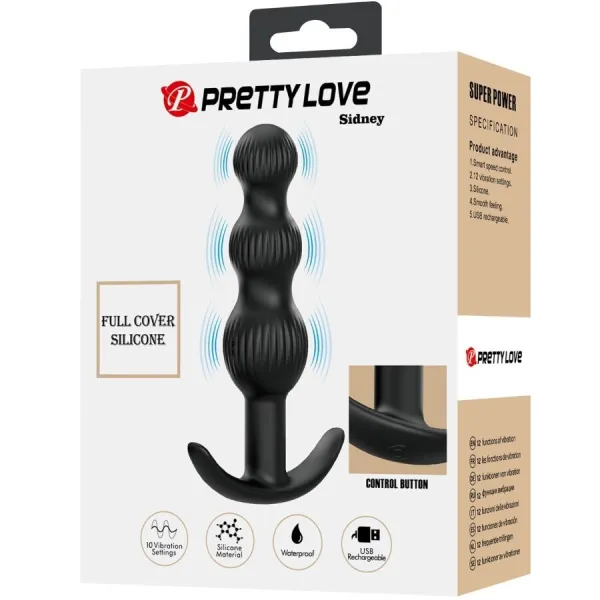 Sidney Analvibrator 10 Vibrationen Schwarz von Pretty Love | Fesselliebe.de