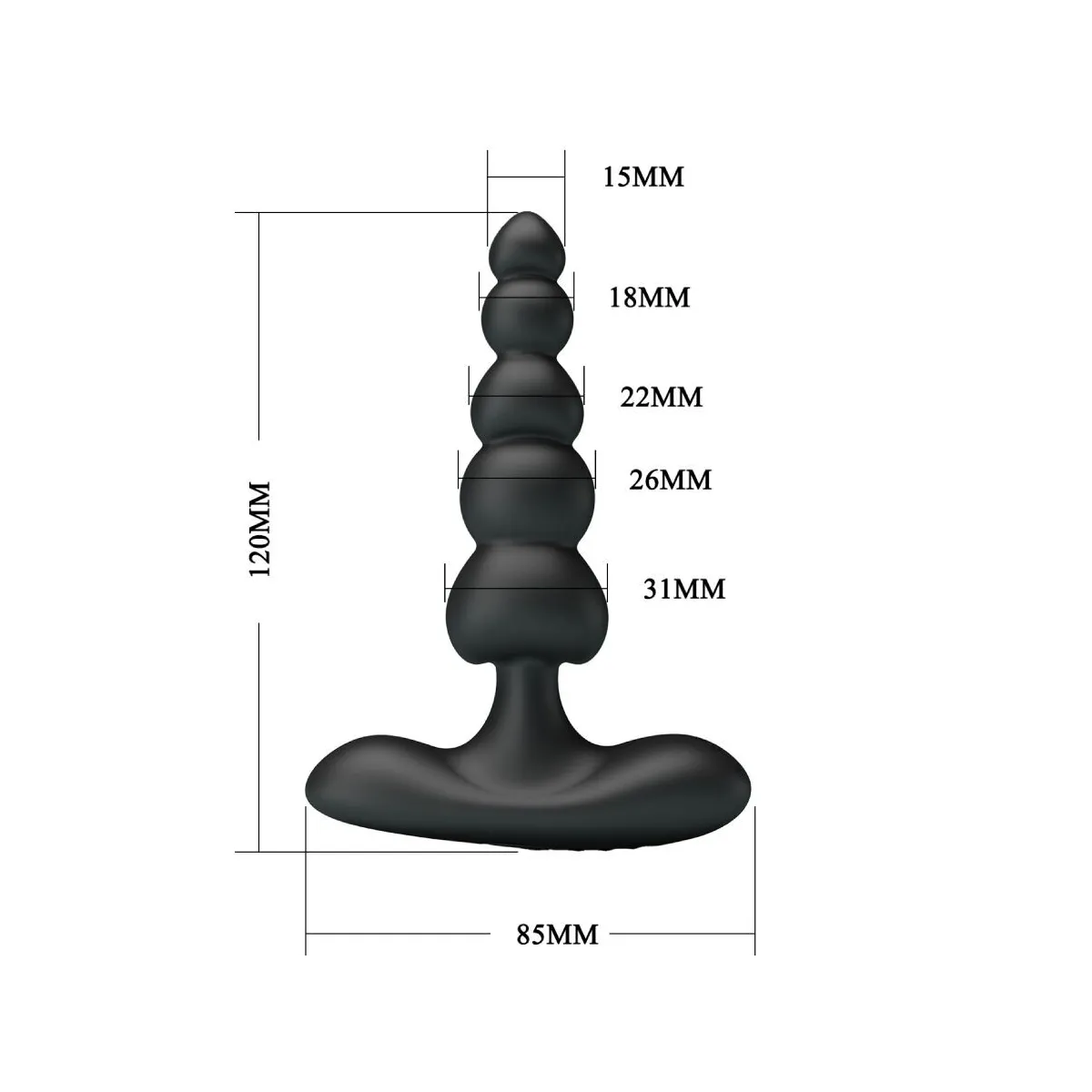 Corban Analvibrator 10 Vibrationen Schwarz von Pretty Love | Fesselliebe.de