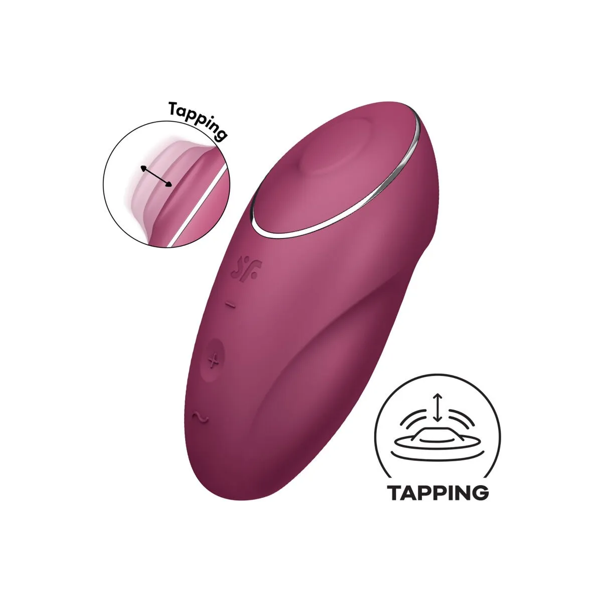 Tap & Climax 1 Auflegvibrator Rot von Satisfyer Layons | Fesselliebe.de