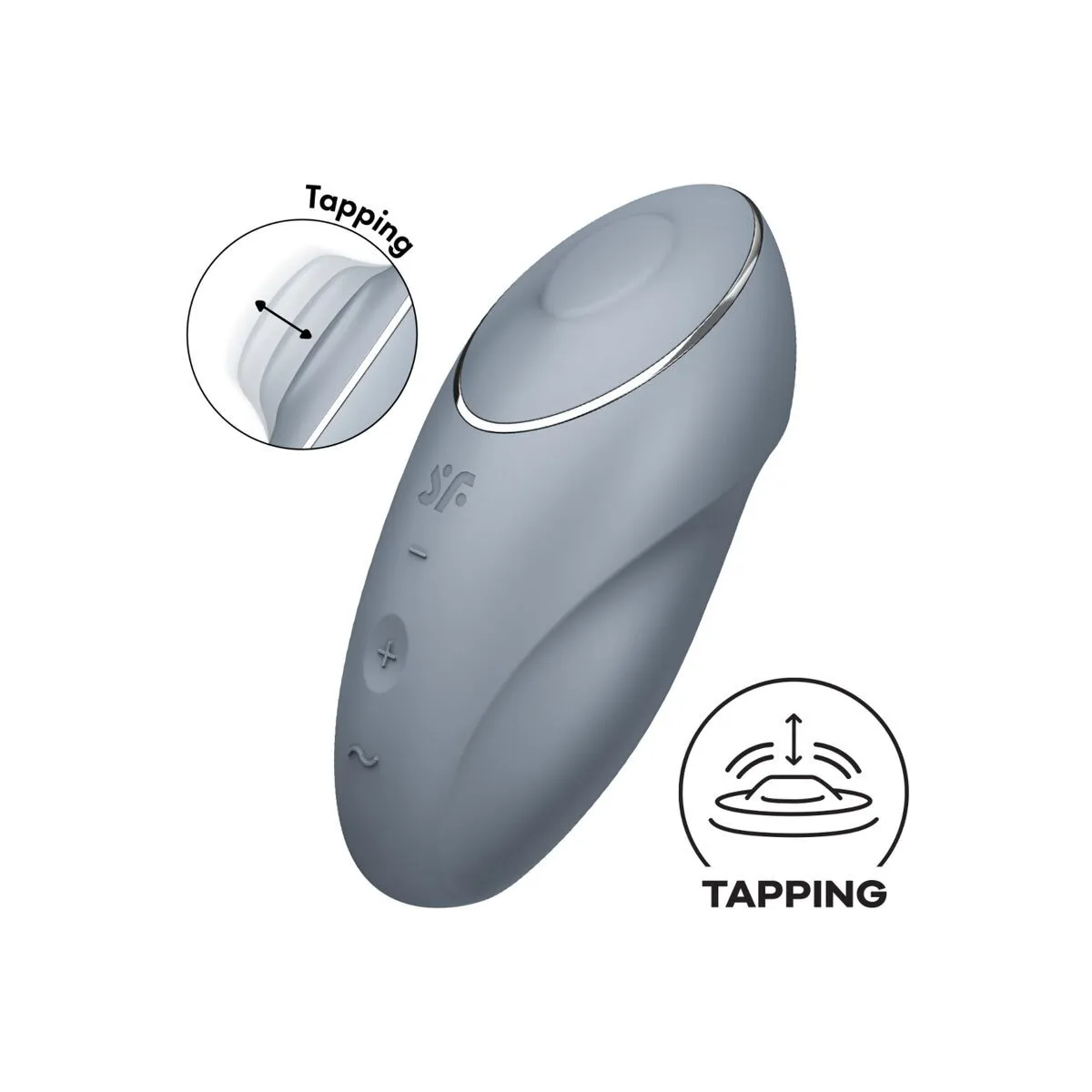 Tap & Climax 1 Auflegvibrator Grau von Satisfyer Layons | Fesselliebe.de