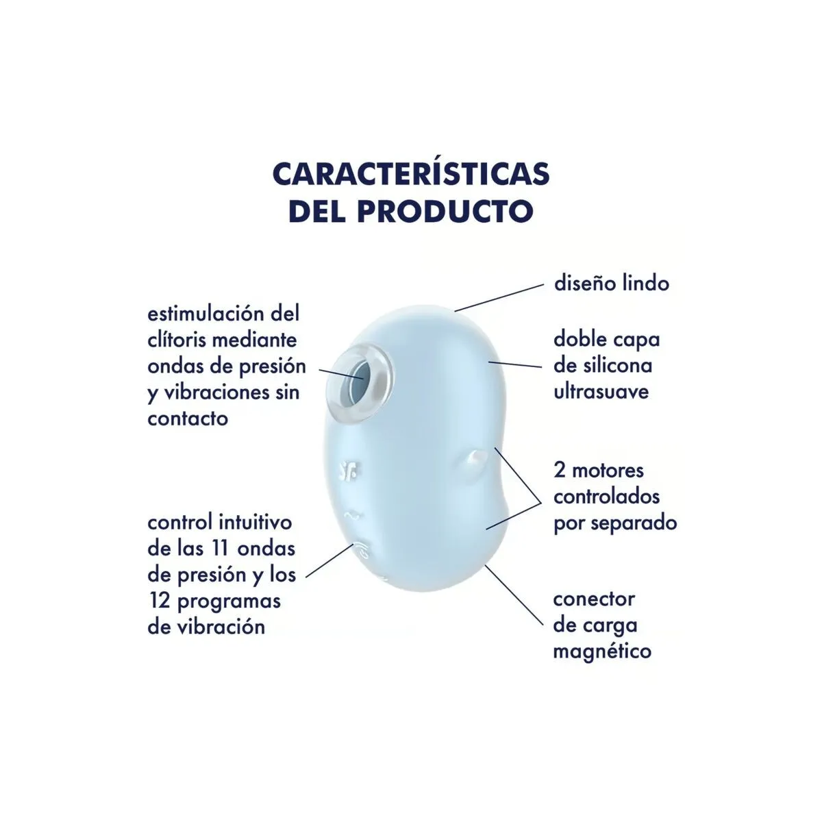 Cutie Ghost Auflegevibrator Hellblau von Satisfyer Layons | Fesselliebe.de