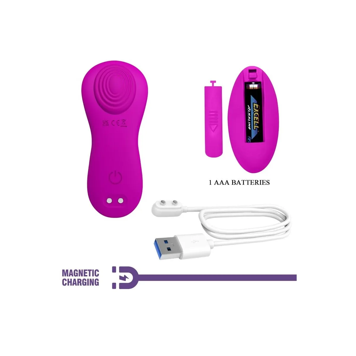 Romario Auflegbarer Klitoris-Stimulator mit Fernbedienung Rosa von Pretty Love | Fesselliebe.de