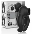 Vibratorring aus Silikon, 3 Motoren, wiederaufladbar, Schwarz von Black&Silver