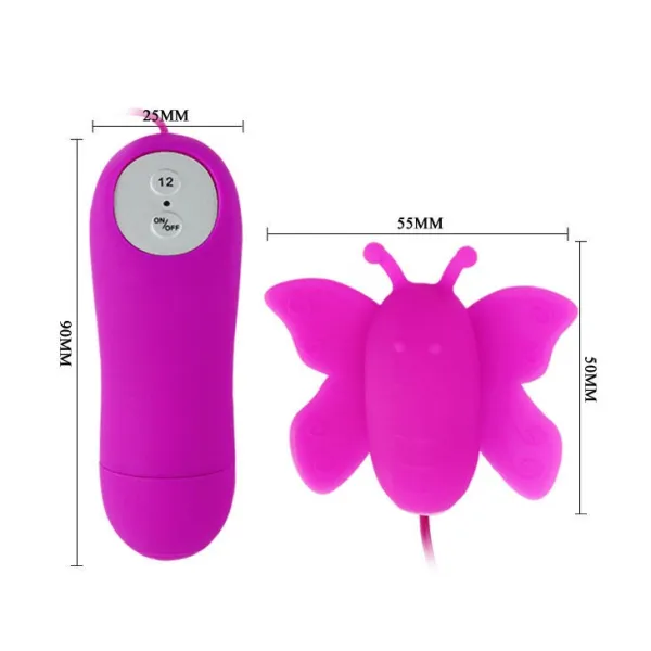 Love Eggs Butterfly Clitoris Stimulator 12 Geschwindigkeiten Lila mit Fernbedienung von Baile Stimulating | Fesselliebe.de