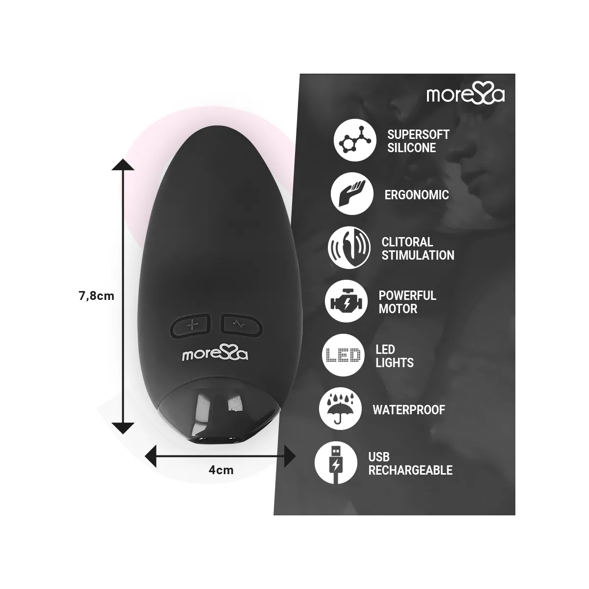 Blossom Schwarzer Vibrator von Moressa | Fesselliebe.de